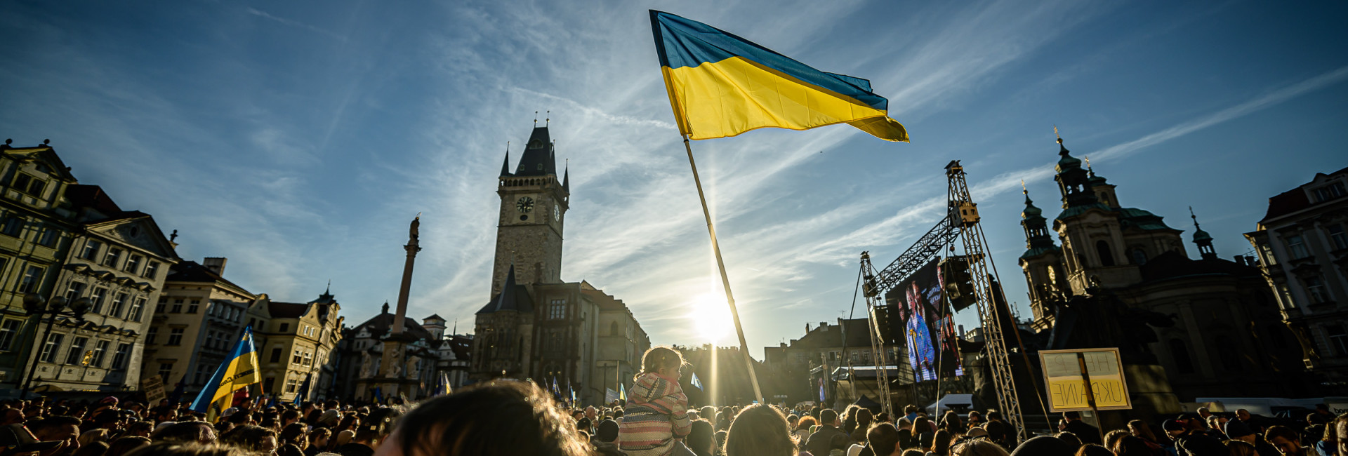 Za spravedlivý mír. Nevládní organizace chystají na Staroměstském náměstí v Praze shromáždění na podporu Ukrajiny