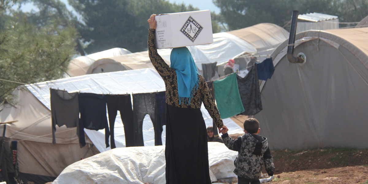 Syrský tábor pro vnitřní uprchlíky.