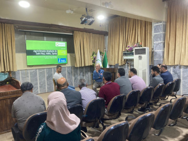 Prezentace Klimatické analýzy na Idlibské Univerzitě.