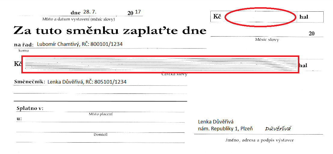 Co znamená bianco směnka?