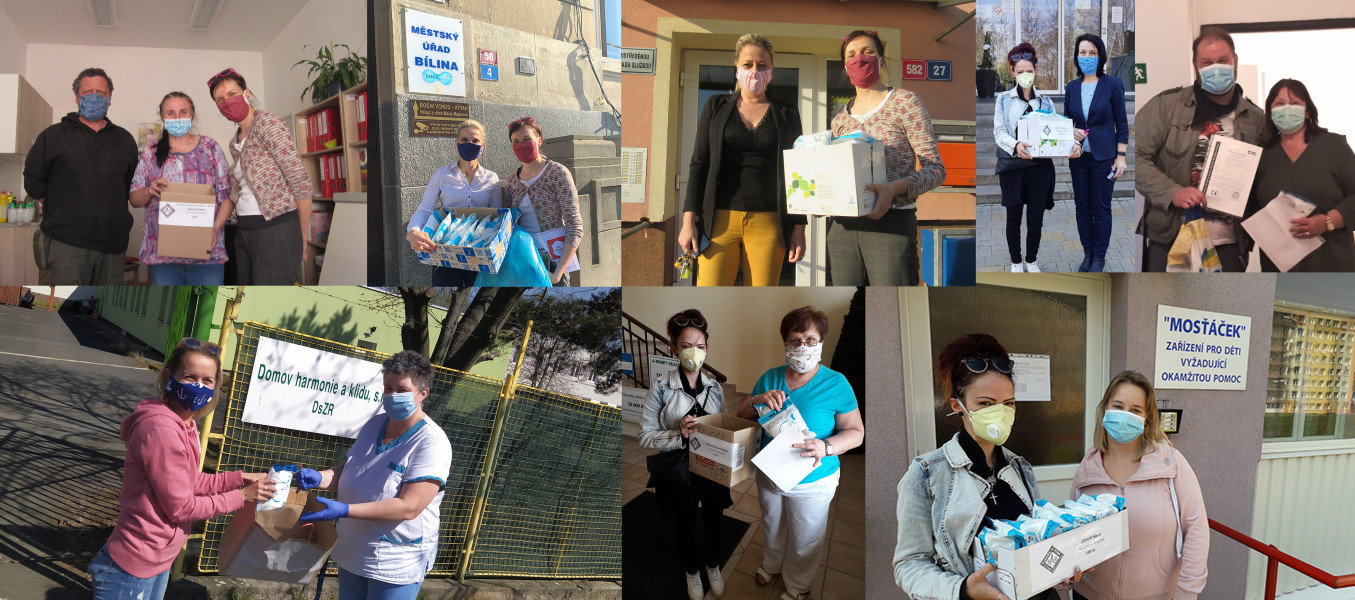 Darované respirátory jsme předali 60 místním organizacím v 7 krajích ČR